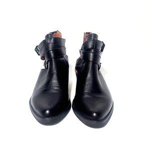 Shoe Republic LA Black Buckle Bootie